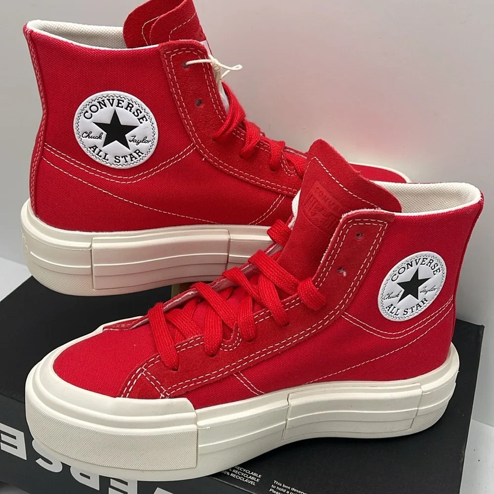 Converse WMNS CTAS CRUISE HI RED/EGRET/BLACK A08284C Platforms Sneakers - Picture 10 of 16